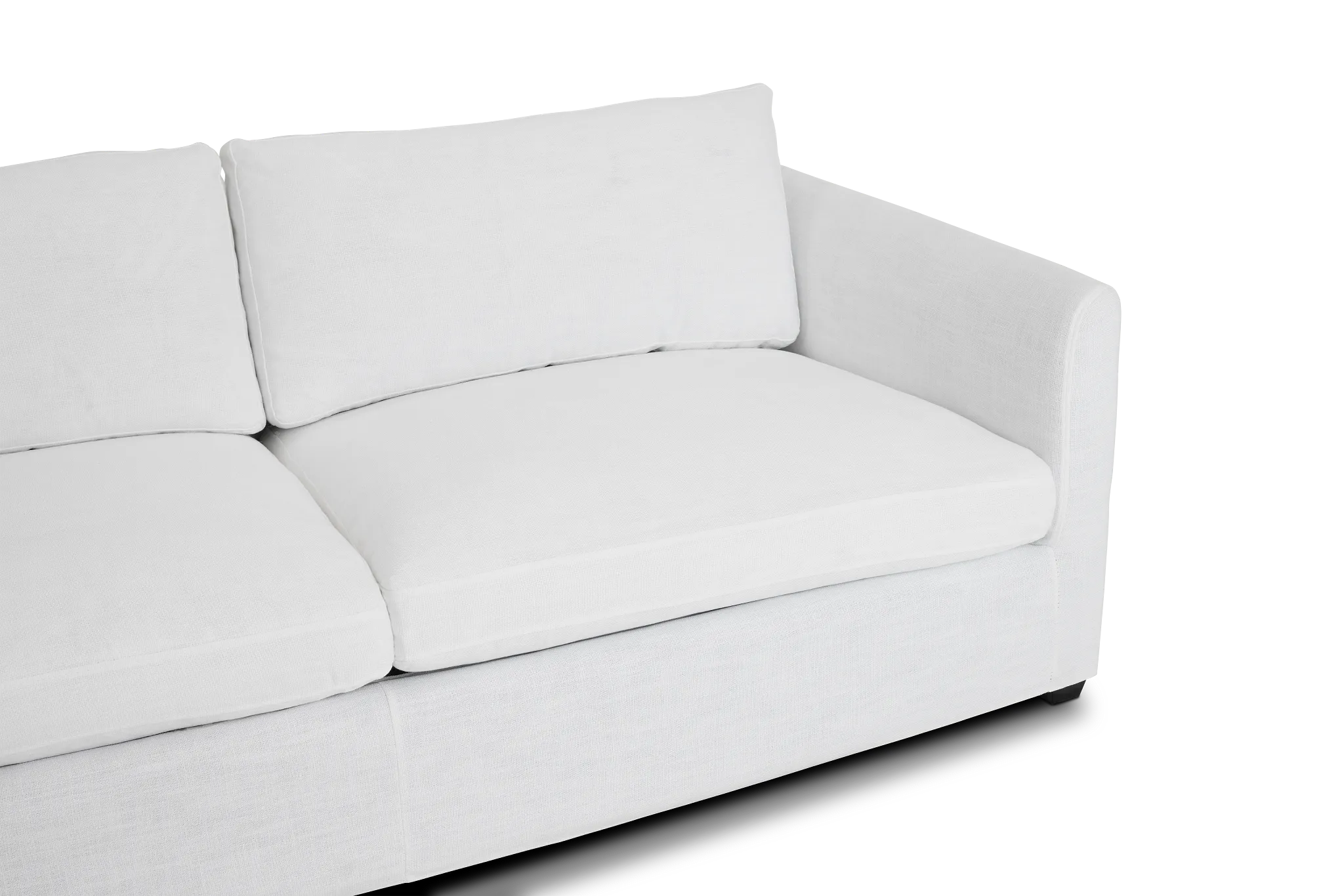 Willow 89" White Fabric Sofa