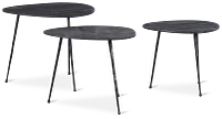 Reef Black Set Of 3 Nesting Tables