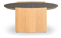 Nomad Light Tone Ceramic Round Coffee Table