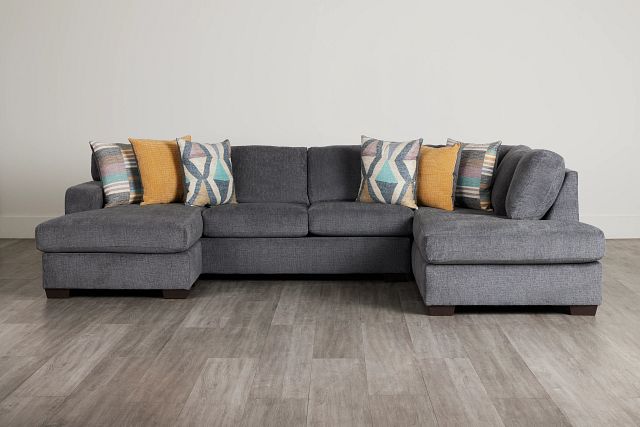 Gracie Gray Fabric Right Bumper Sectional