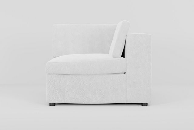 Destin Revenue White Fabric Corner Chair