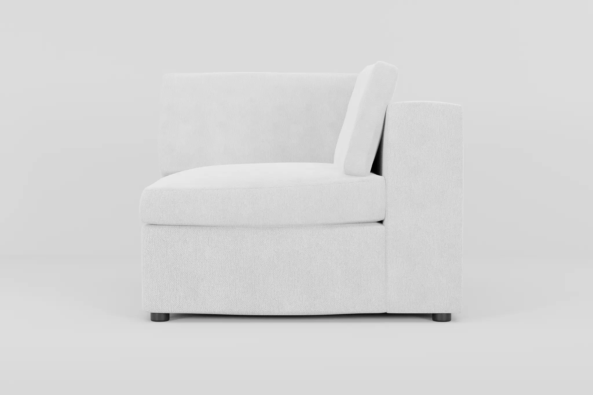 Destin Revenue White Fabric Corner Chair Destin Revenue White Fabric Corner Chair