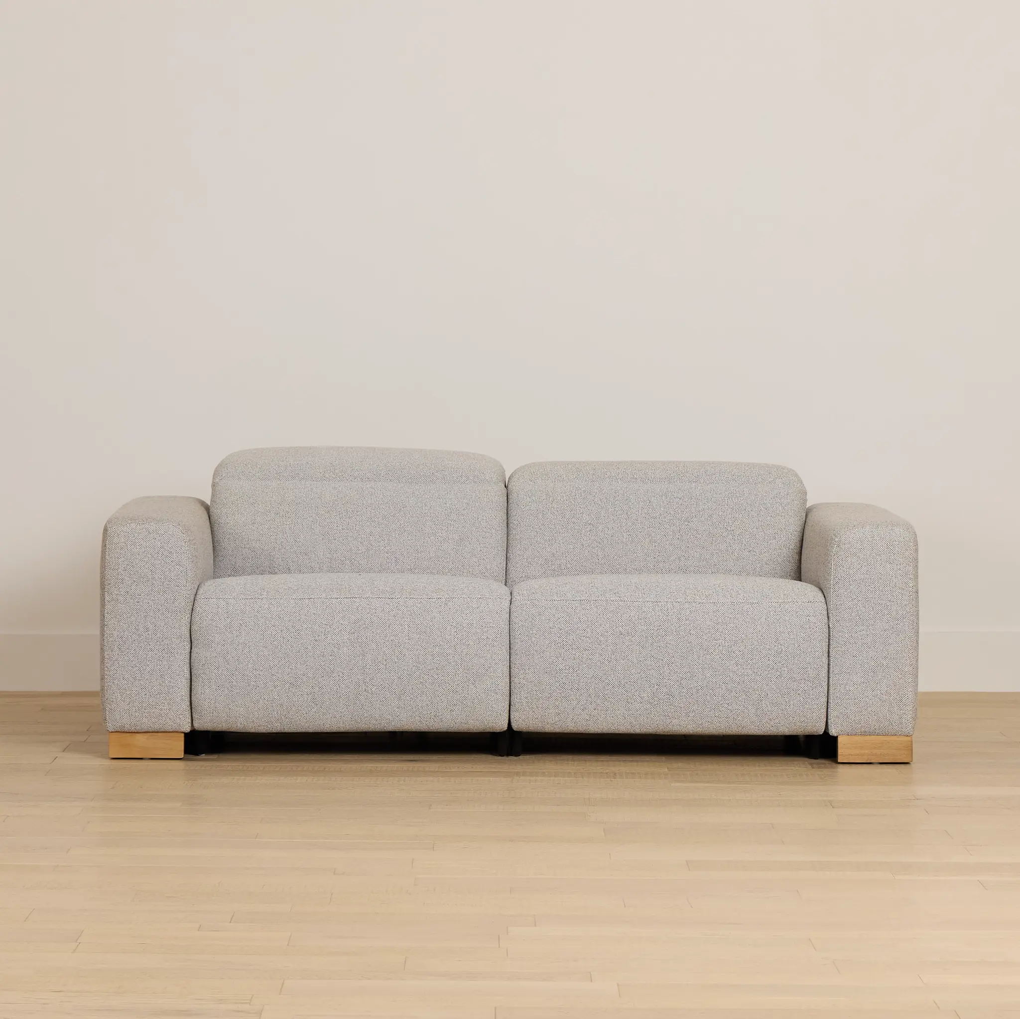 Leona Light Gray Fabric 2-piece Modular Power Loveseat Leona Light Gray Fabric 2-piece Modular Power Loveseat