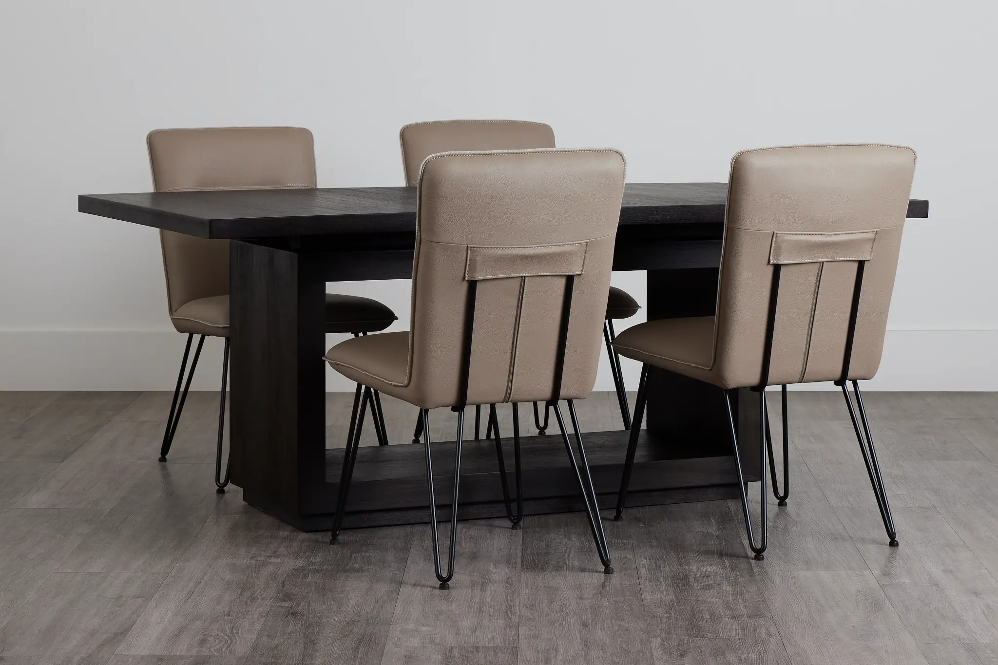 Madden Taupe Table & 4 Upholstered Chairs Madden Taupe Table & 4 Upholstered Chairs