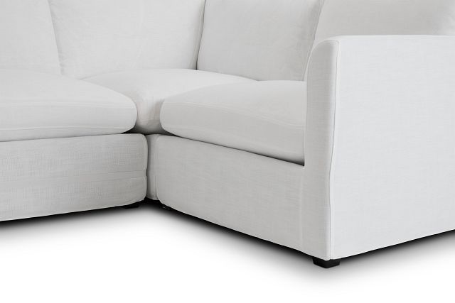 Willow White Fabric Small Two-arm Sectional