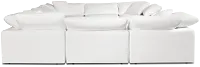 Nixon White Fabric 8-piece Modular Sectional