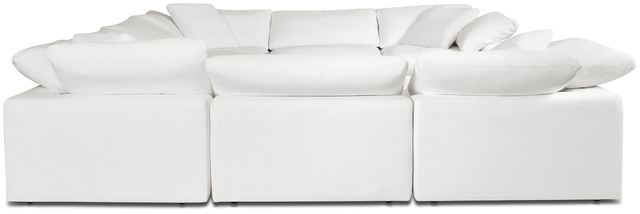 Nixon White Fabric 8-piece Modular Sectional