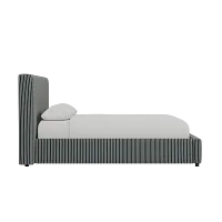 Grayton Lucy Navy 44" Upholstered Platform Bed