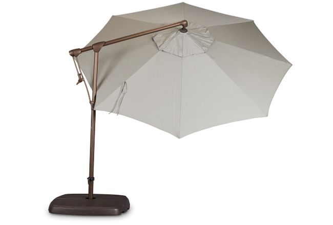 Grenada Gray Cantilever Umbrella Set