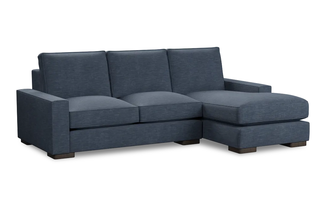 Edgewater Elevation Dark Blue Right Chaise Sectional