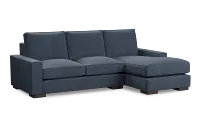 Edgewater Elevation Dark Blue Right Chaise Sectional