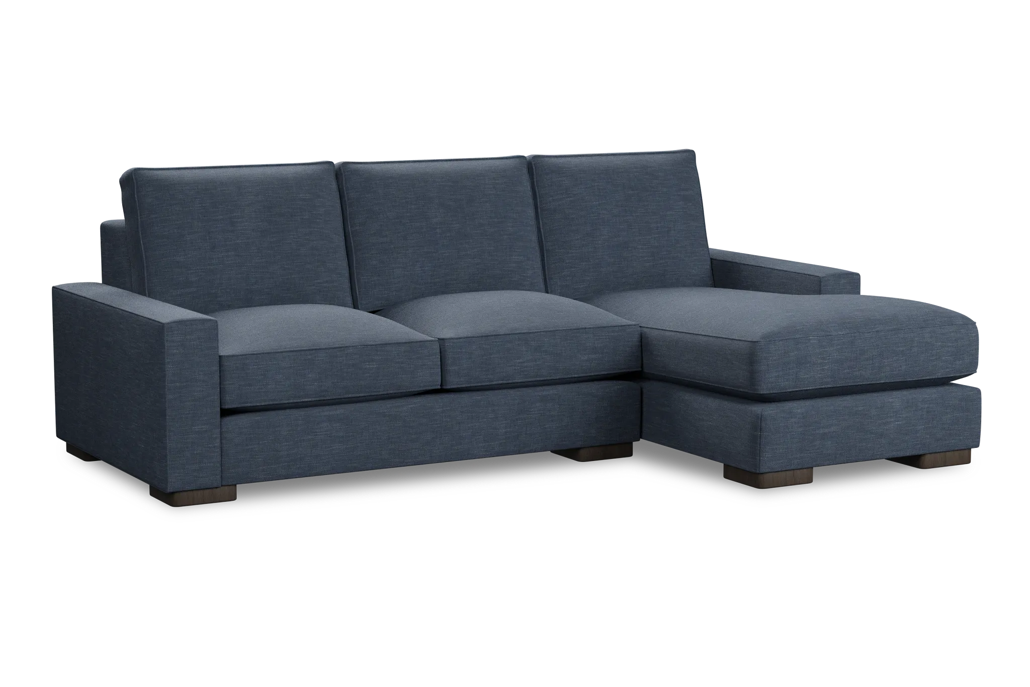 Edgewater Elevation Dark Blue Right Chaise Sectional
