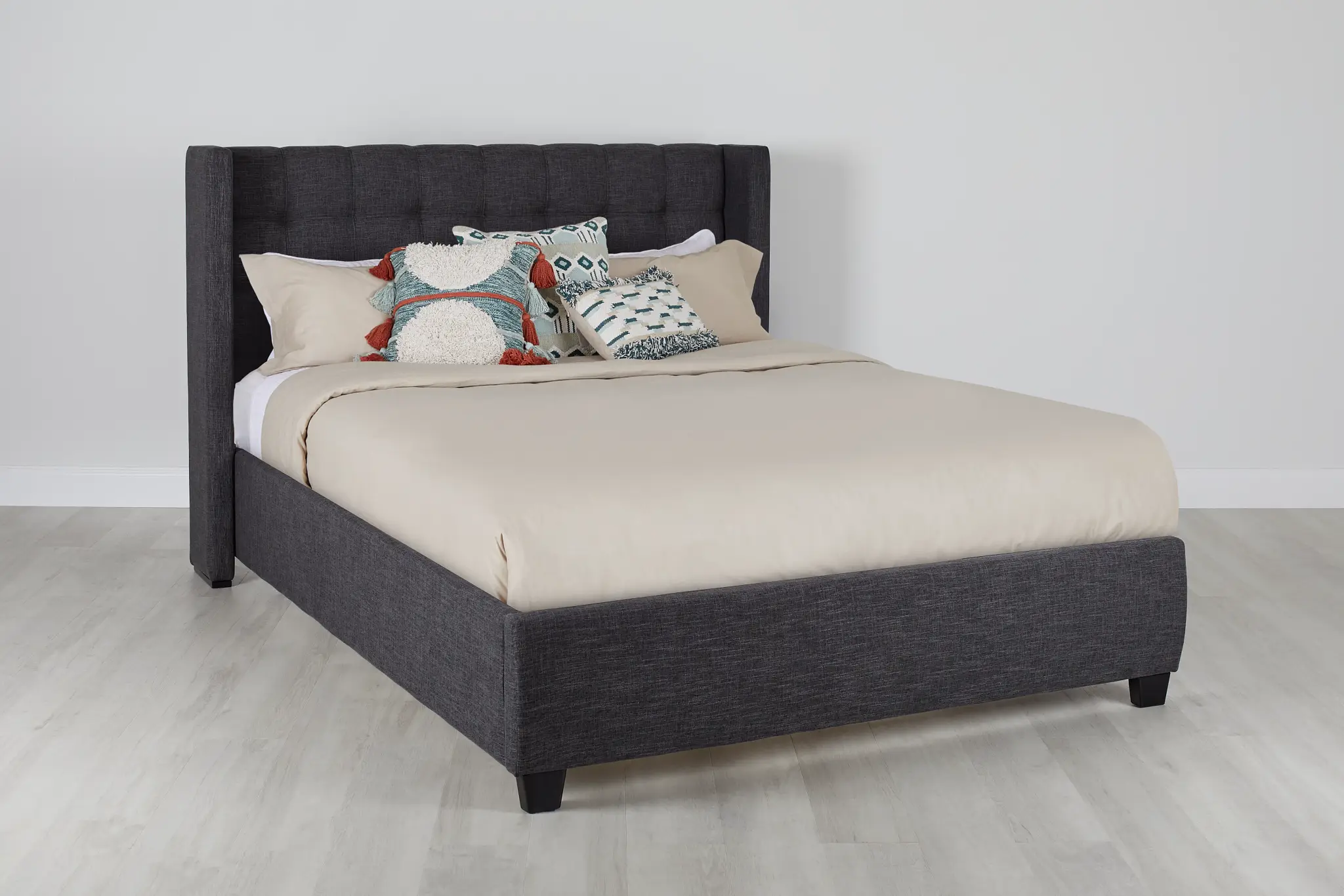 Chatham Dark Gray Low Platform Bed Chatham Dark Gray Low Platform Bed