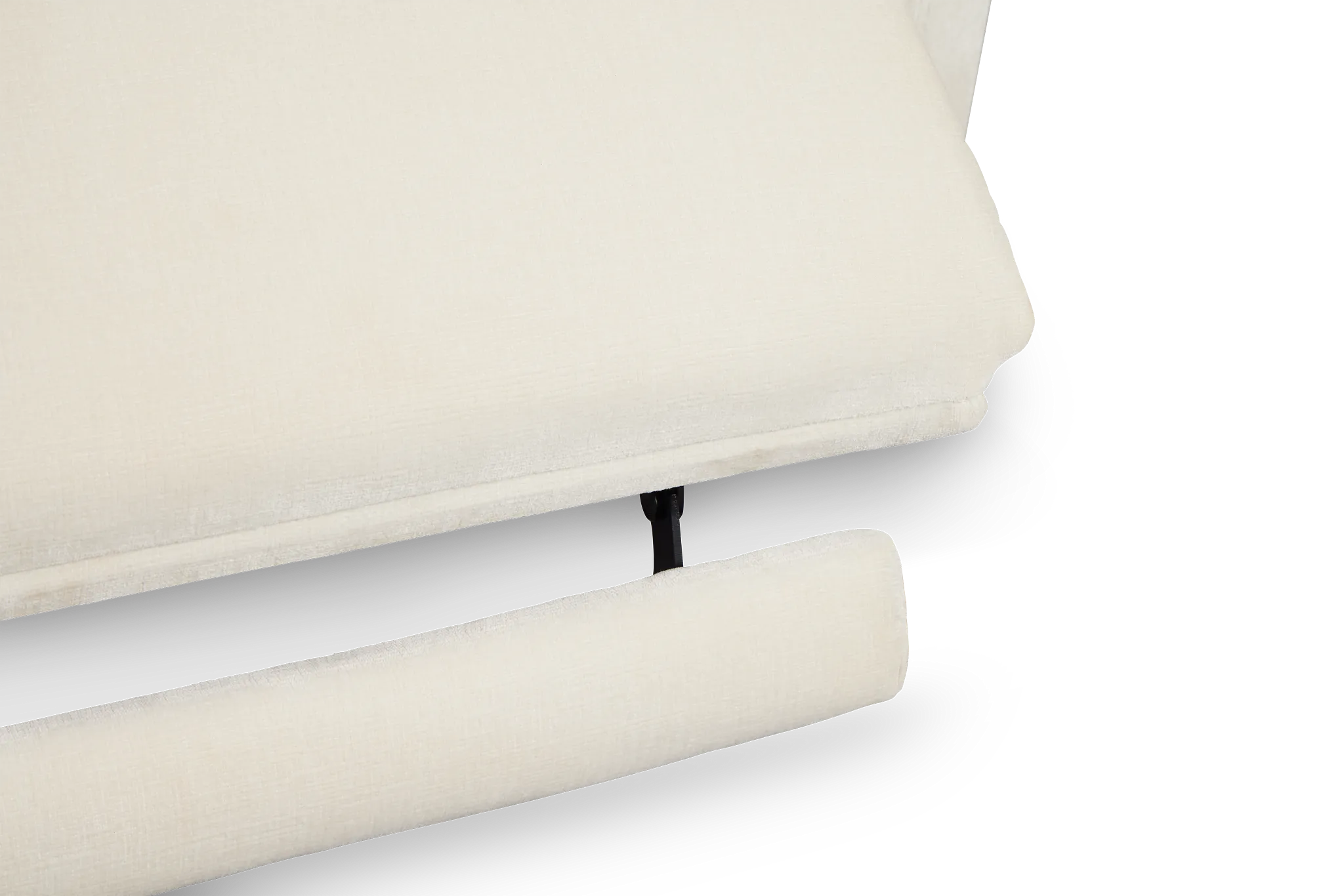 Zuri White Velvet Small Two-arm Power Reclining Sectional