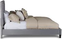 Collin Dark Gray Velvet Platform Bed