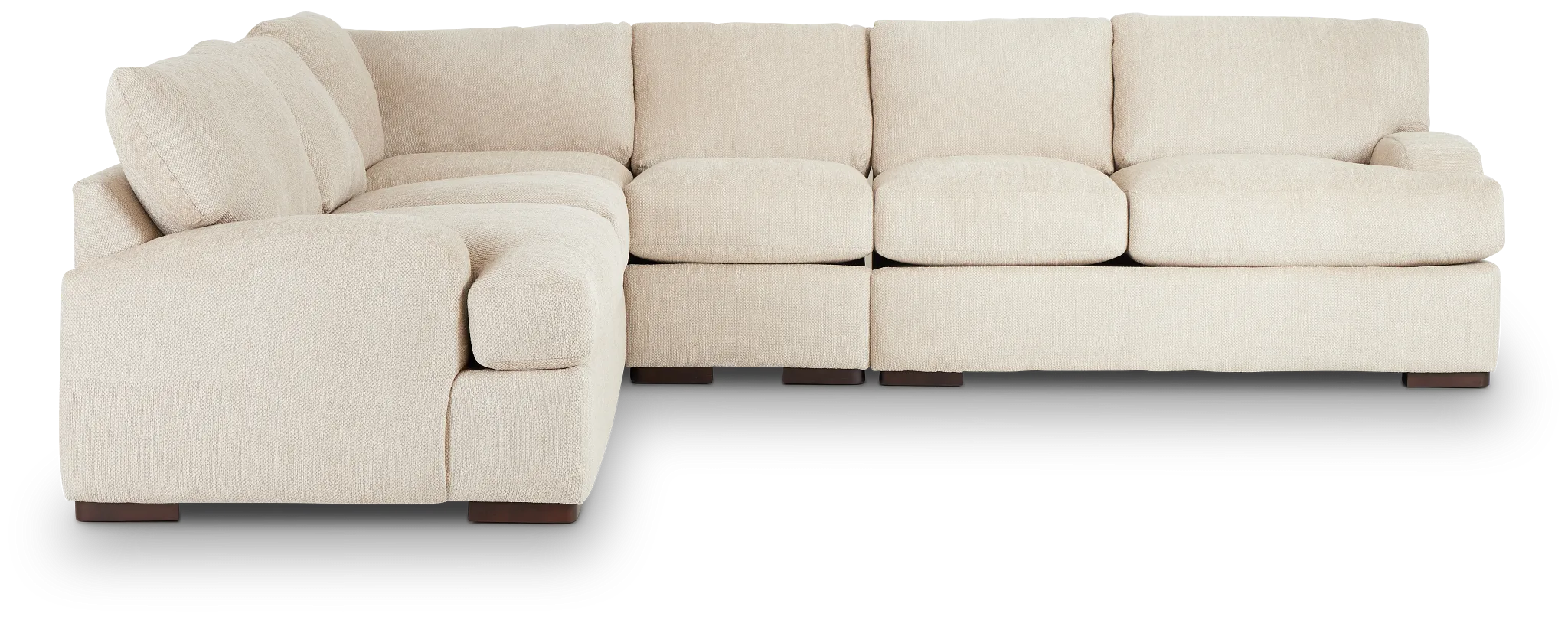 Alpha Beige Fabric Medium Two-arm Sectional
