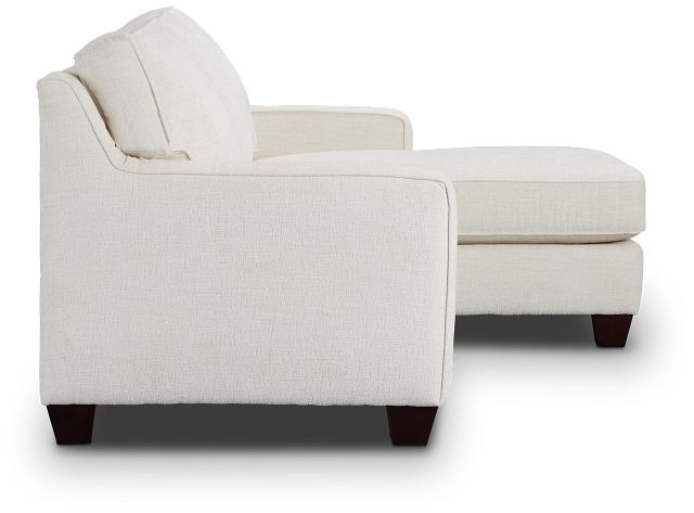 Andie White Fabric Right Chaise Sectional