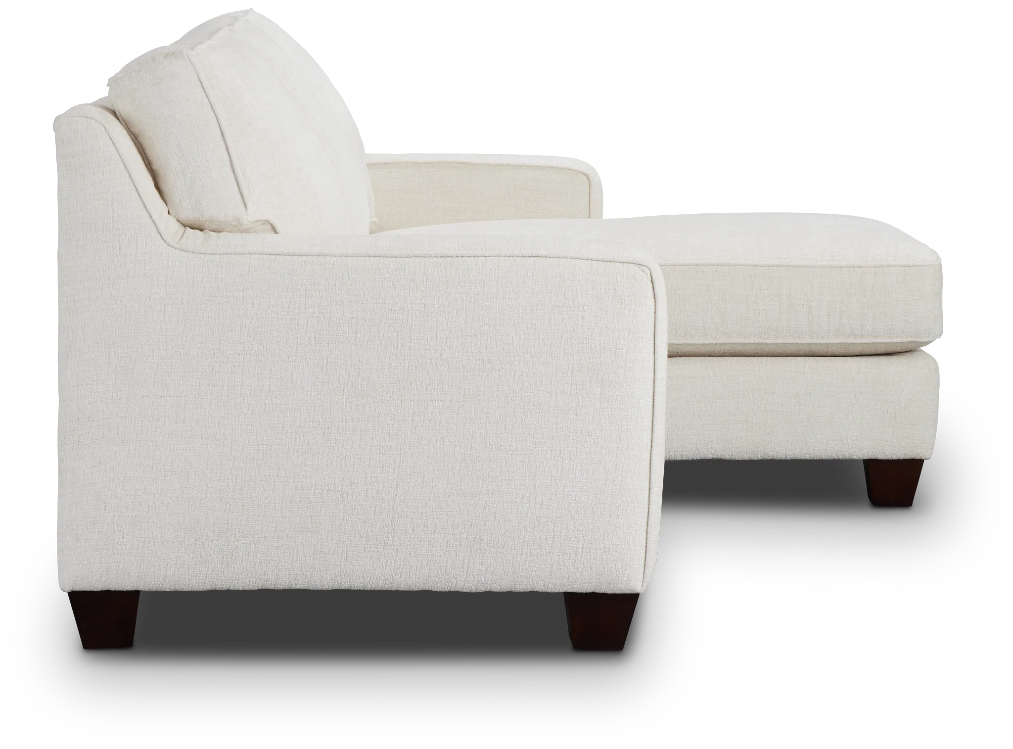 Andie White Fabric Right Chaise Sectional