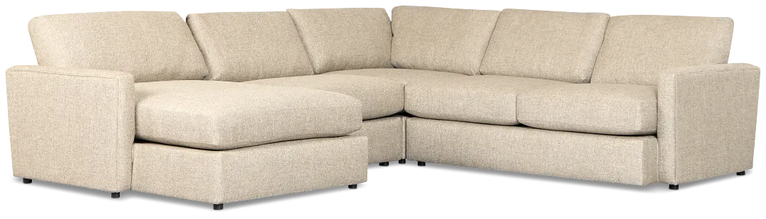 Maxwell Dark Gray Fabric Medium Left Chaise Sectional