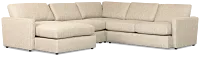 Maxwell Dark Gray Fabric Medium Left Chaise Sectional