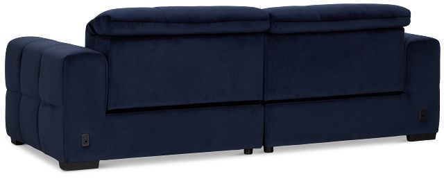 Gemma Navy Velvet Power Reclining Sofa