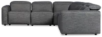 Ryland Dark Gray Fabric Medium Dual Power 2-arm Reclining Sectional