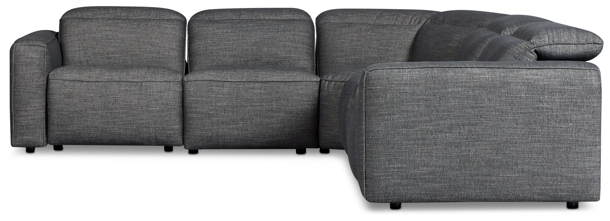 Ryland Dark Gray Fabric Medium Dual Power 2-arm Reclining Sectional