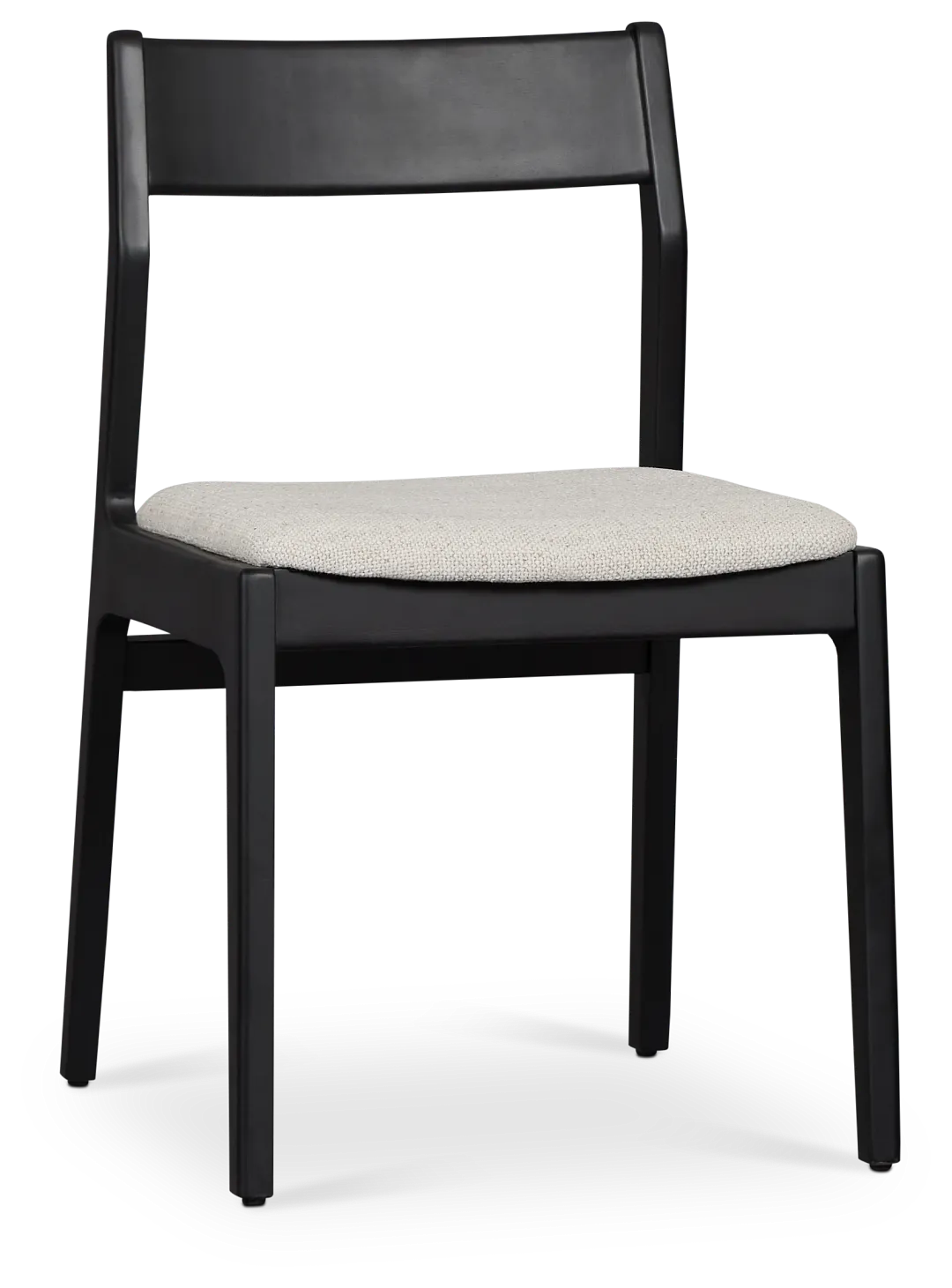 Santorini Black Upholstered Side Chair