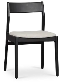 Santorini Black Upholstered Side Chair