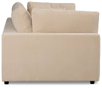 Lounge Light Beige Fabric 2 Piece Modular Sofa