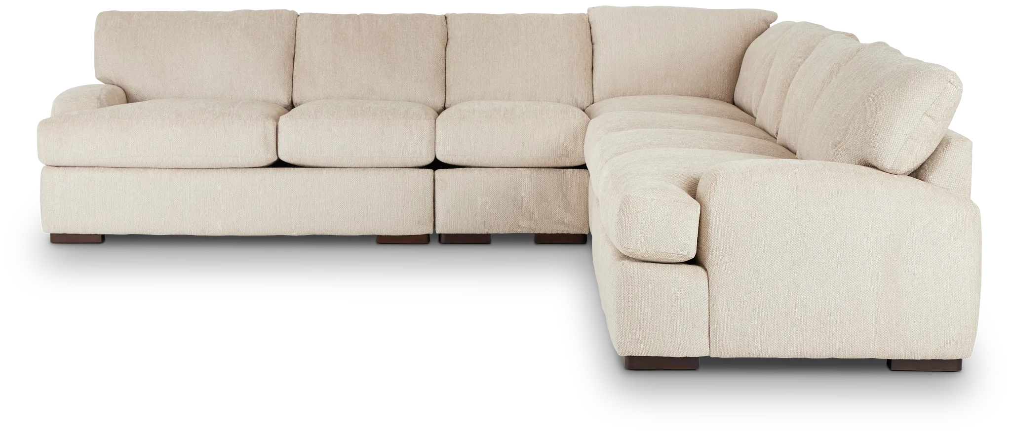 Alpha Beige Fabric Large Two-arm Sectional