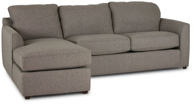 Asheville Brown Fabric Left Chaise Sectional