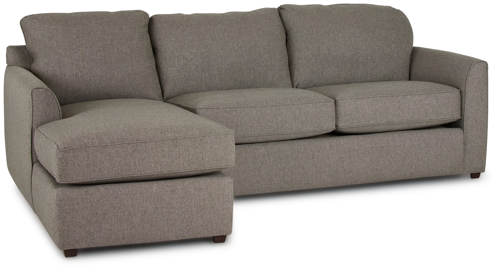 Asheville Brown Fabric Left Chaise Sectional