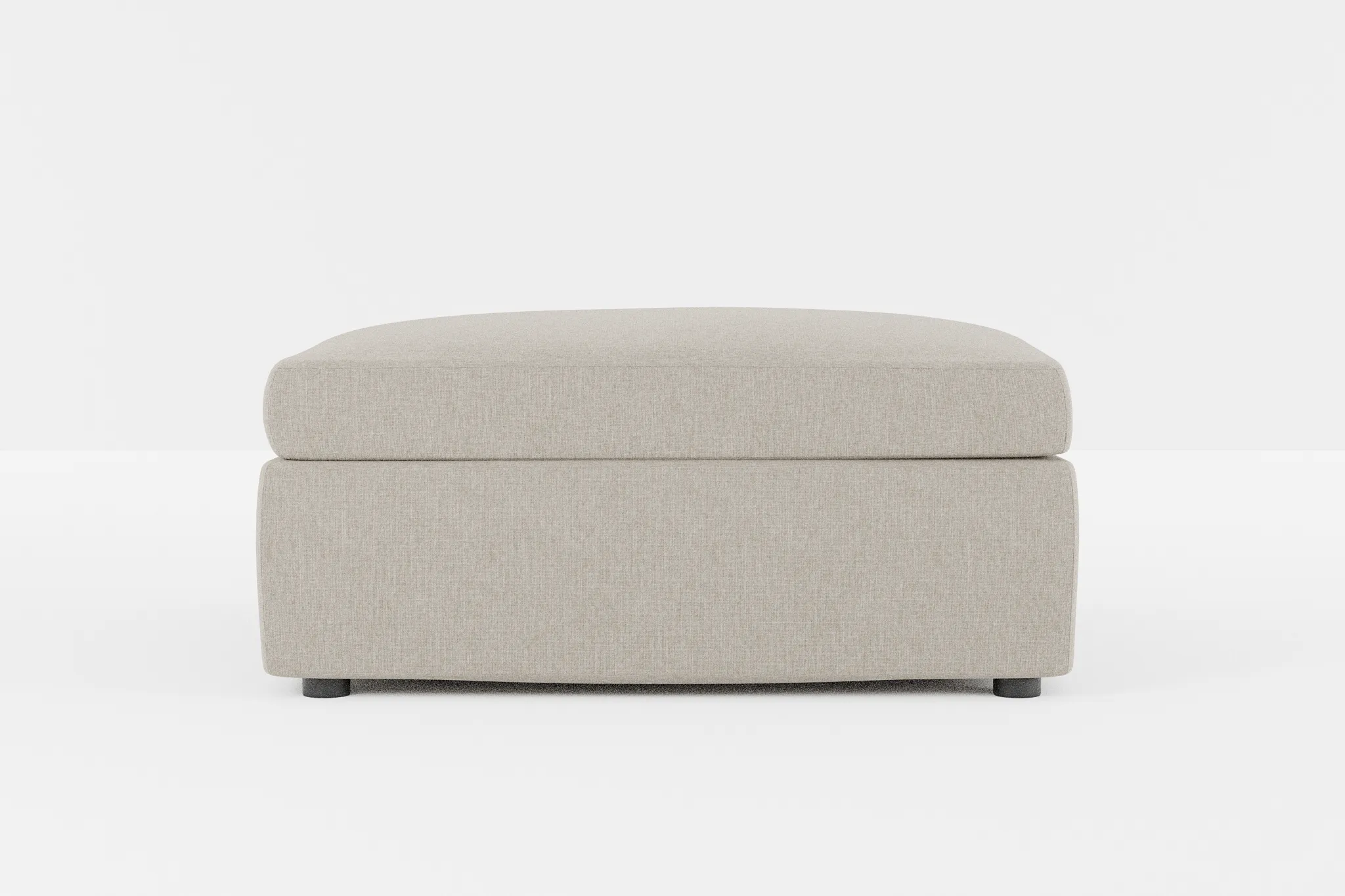 Destin Elevation Khaki Fabric Cocktail Ottoman