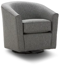 Asheville Gray Fabric Swivel Rocker Glider