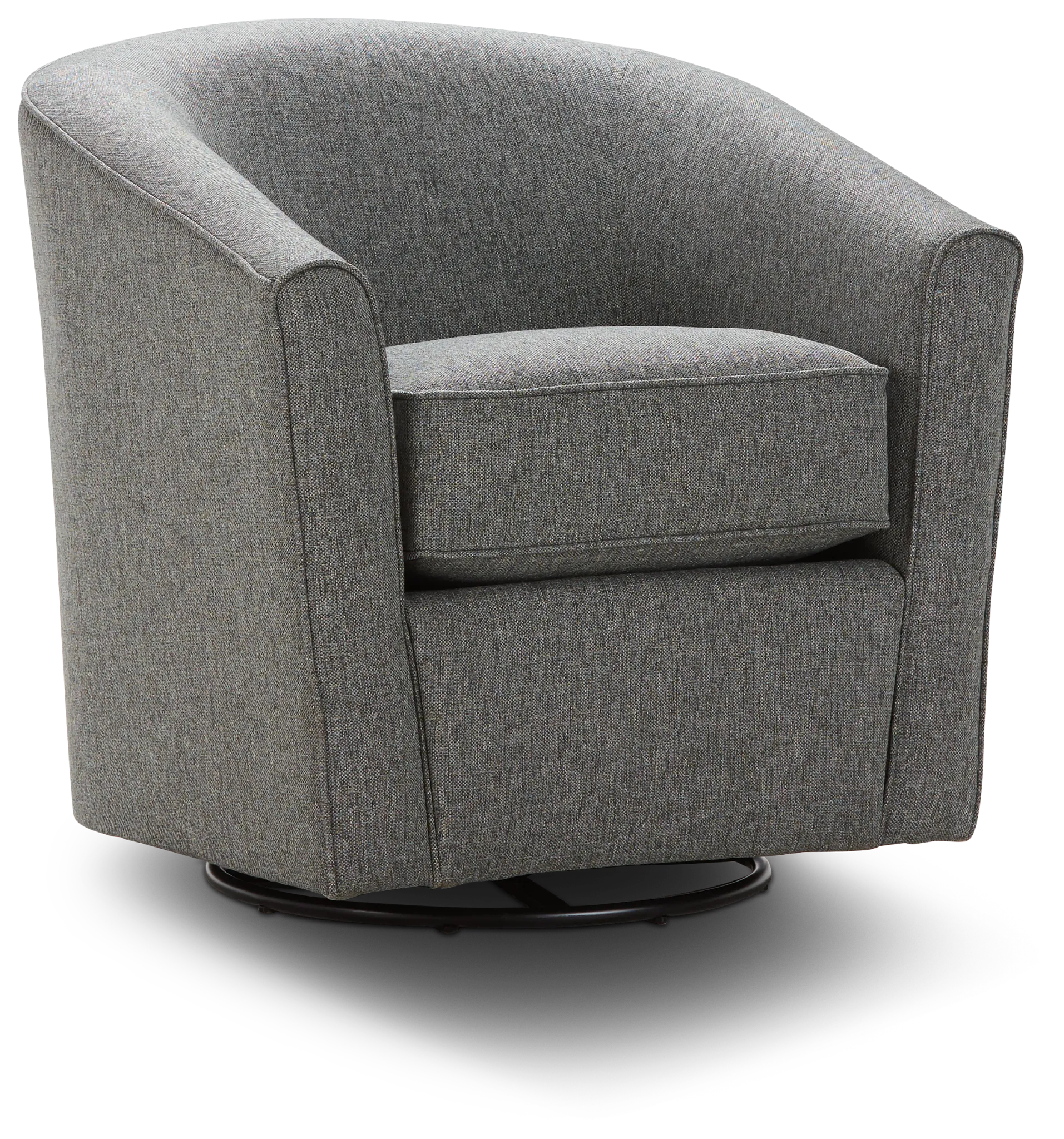 Asheville Gray Fabric Swivel Rocker Glider
