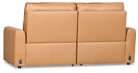 Edison Medium Brown Leather/Vinyl 2-piece Modular Power Reclining Sofa