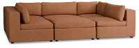 Destin Sutton Orange Fabric 6-piece Pit Sectional