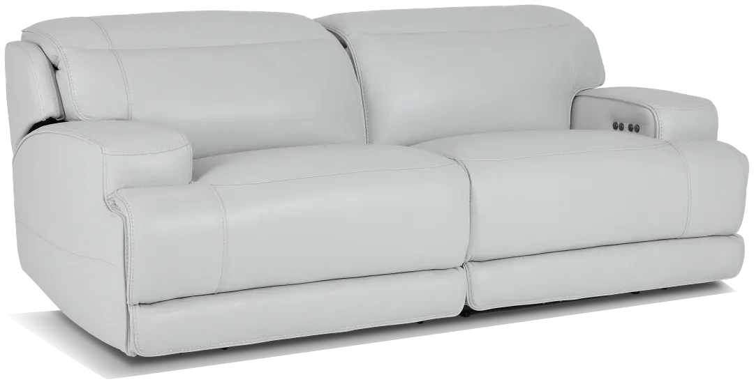 Reign Gray Lthr/vinyl Power Reclining Sofa
