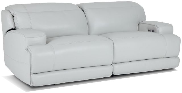 Reign Gray Lthr/vinyl Power Reclining Sofa