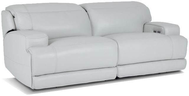 Reign Gray Lthr/vinyl Power Reclining Sofa