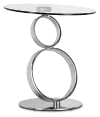 Grafton Glass Round End Table