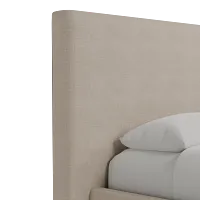 Grayton Linen Beige 54" Upholstered Platform Bed