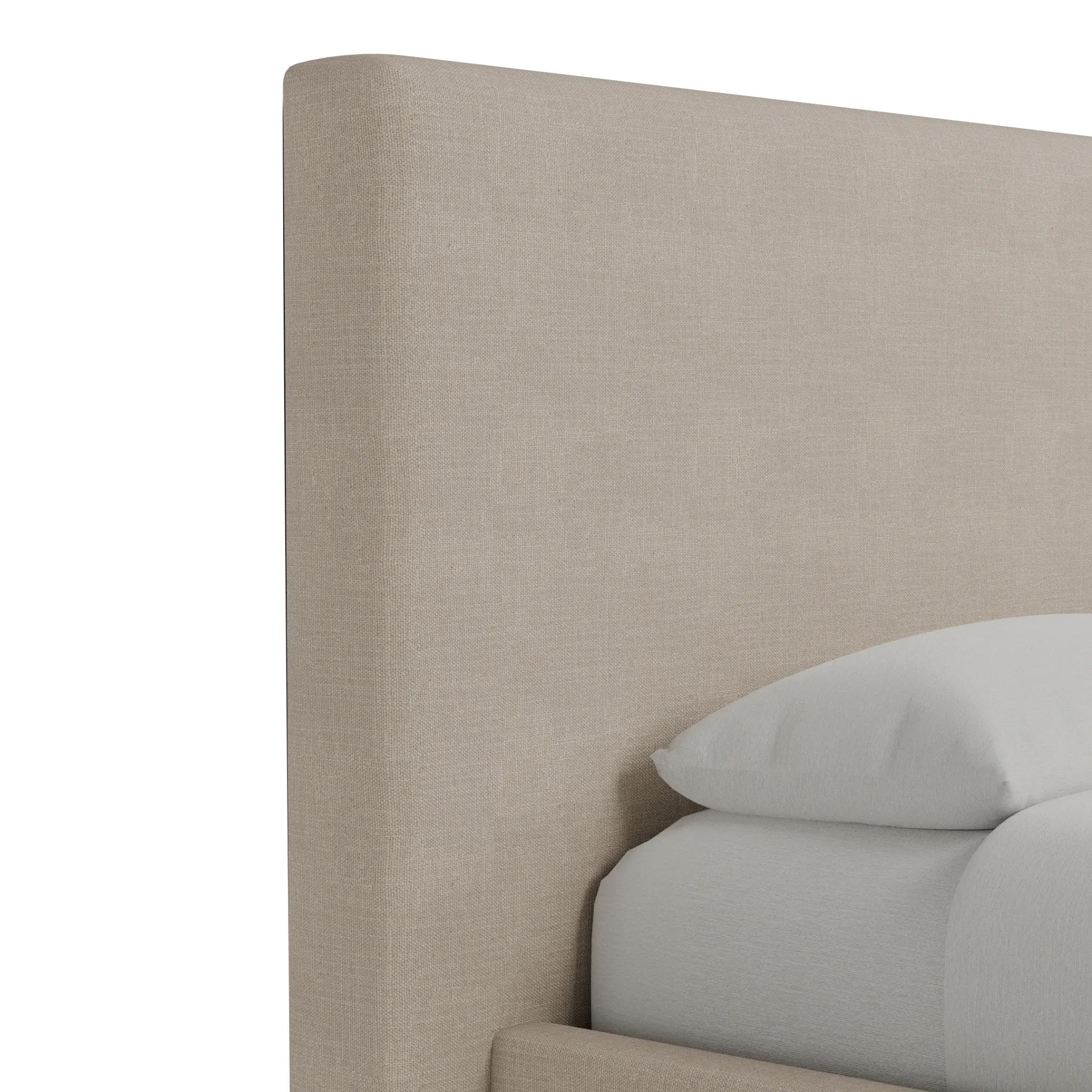 Grayton Linen Beige 54" Upholstered Platform Bed Grayton Linen Beige 54" Upholstered Platform Bed