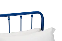 Rory Blue Metal Panel Bed