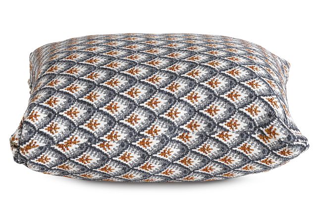 Morgan Orange Fabric 18" Accent Pillow (2)