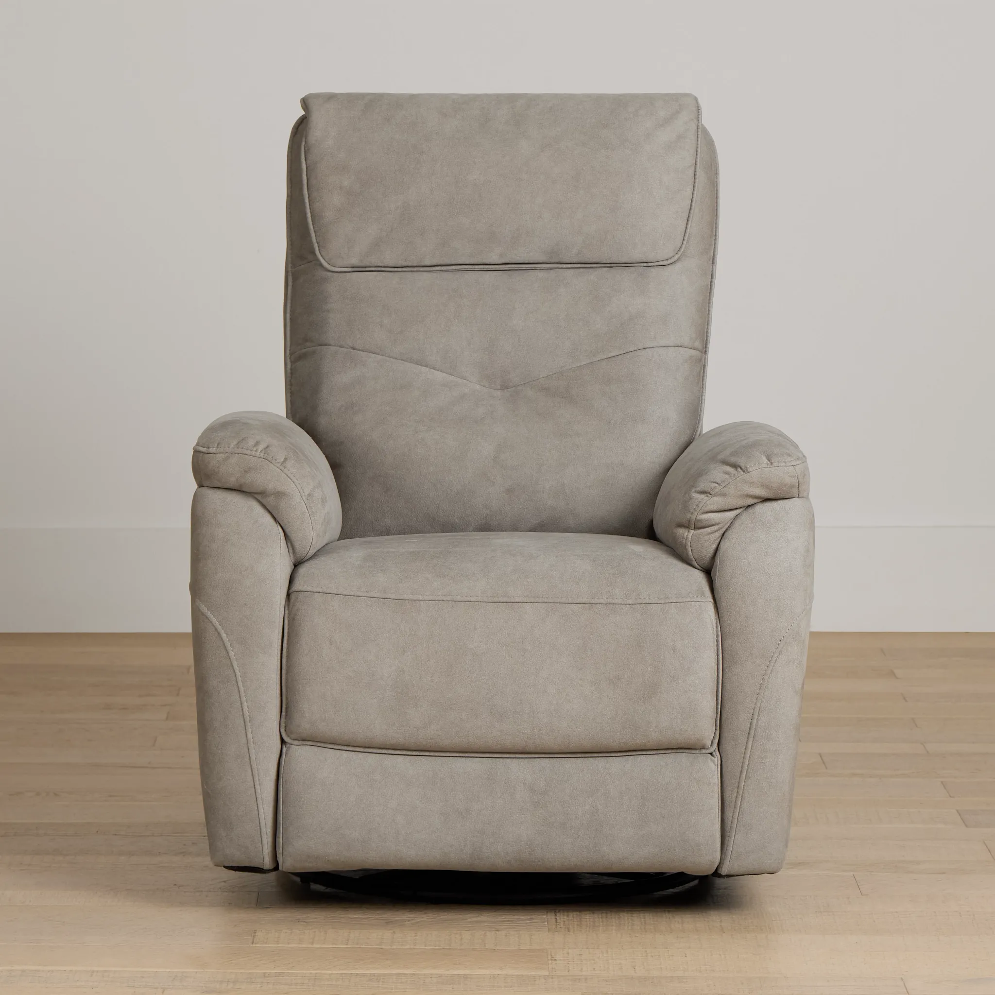 Ryder Beige Micro Power Swivel Glider Recliner