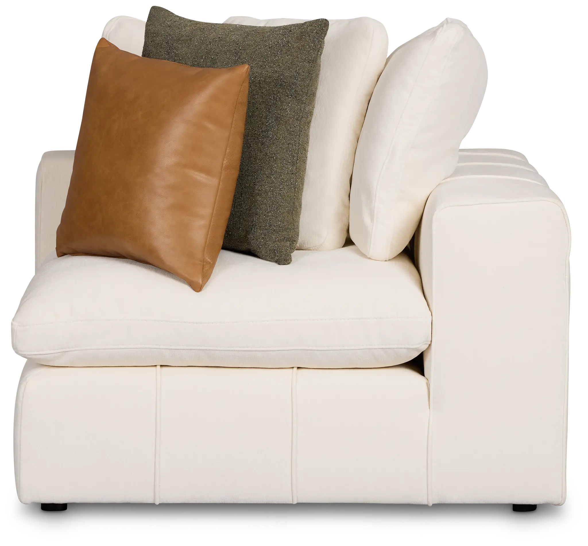 Cruz White Fabric Corner Chair Cruz White Fabric Corner Chair