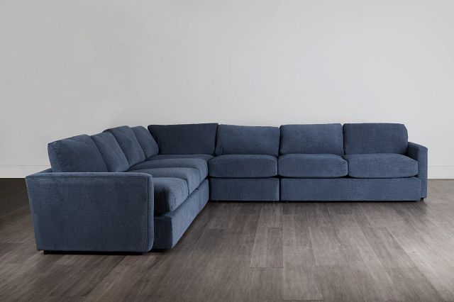 Noah Blue Fabric Large Two-arm Sectional