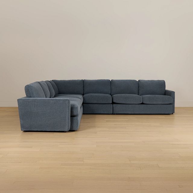 Noah Blue Fabric Large Two-arm Sectional